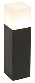 Lampă de exterior cu picior negru cu opalin alb 30 cm - Denmark