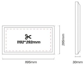 Panou LED/48W/230V 4000K 120x30 cm