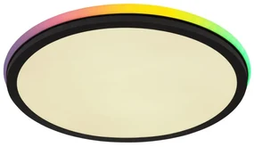 Plafoniera LED RGB cu telecomanda design modern Jaxxi negru 45cm