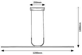 Lustră LED pe cablu ELIA LED/25W/230V 3000K crom Rabalux 72129