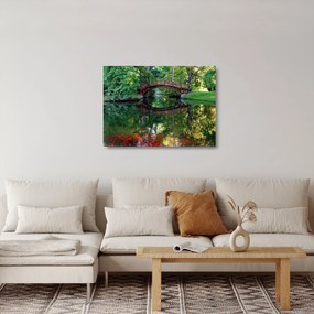 Tablou pe sticlă cu râu (70x50 cm)