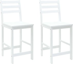 vidaXL Scaune de dining 2 pcs Alb 40 x 47,5 x 99,5 cm