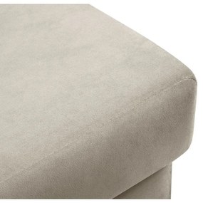 Taburet bej cu tapițerie din catifea Kyoto – Cosmopolitan Design