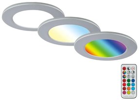 SET 3x plafonieră LED RGBW dimabilă pentru baie LED/4,8W/230V IP65 Briloner
