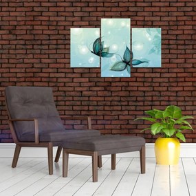 Tablou - Fluturi albaștri (90x60 cm)