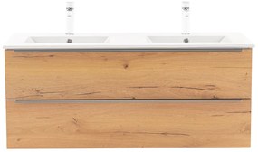 Dulap inferior Vario Trim 120 cu lavoar, stejar alb