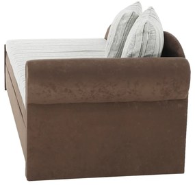 Divan extensibil, maro/bej/auriu/model, dreapta, AGA D