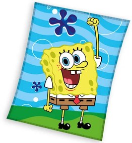 Pătură pentru copii Sponge Bob Distracție în mare, 130 x 170 cm