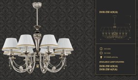 Candelabru 8 brate design clasic realizat manual Dorato