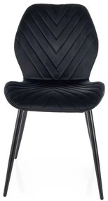 Scaun de bucătărie Broda Velvet, negru