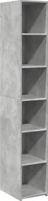 vidaXL Dulap înalt, gri beton, 30x41x185 cm, lemn prelucrat