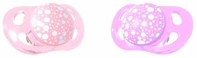 Twistshake set de suzete din 2 piese 0-6 m, roz șiviolet