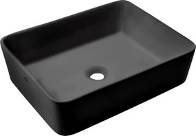 Lavoar pe blat Invena Nyks 47.5 cm negru mat
