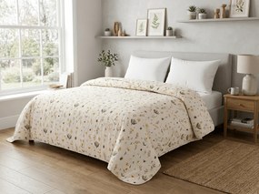 Cuvertura de pat INSECTA, crem Dimensiune: 170 x 210 cm
