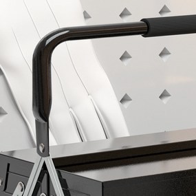 DURHAND Cărucior de scule, cutie de scule cu 3 etaje, din oțel, 56 lungime x 20 lățime x 41 înălțime cm, negru | Aosom Romania