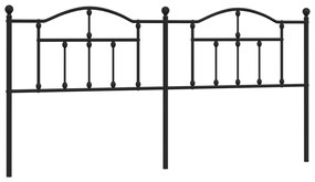 353476 vidaXL Tăblie de pat metalică, negru, 193 cm