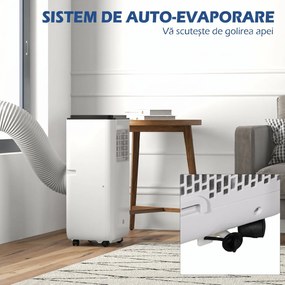 Aparat portabil de aer condiționat HOMCOM de 7.000 BTU | Aosom Romania