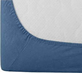 Cearsaf Jersey cu lycra albastru inchis 90 x 200 cm