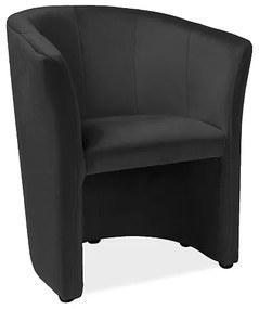 Fotoliu TM-1 velvet negru Blu19/wenge