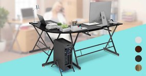 Birou in forma de L-negru