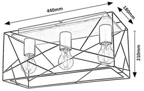 Plafonieră BOIRE 3xE27/40W/230V Rabalux 71023