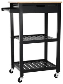 Carucior de servire, natural / negru, ARETE