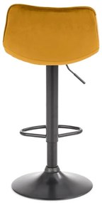 Scaun de bar H95 velvet mustariu