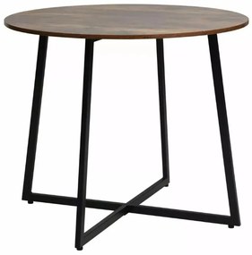 Masa de dining rotunda LUNA 90 cm, maro rustică