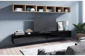 Mobilier living Calabria C33 BLACK (Negru + Stejar artisan) (fără iluminat). 1051577