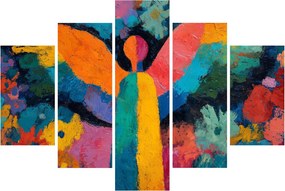 Tablou - Înger abstract cu flori (150x105 cm)