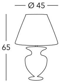 Lampă de masă Kolarz 1415.71M.CH ANFORA 1xE27/100W/230V 24K auriu