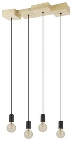 Lustră pe cablu Eglo 43799 HALKIN 4xE27/40W/230V