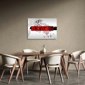Tablou pe sticlă cu abstracție (70x50 cm)