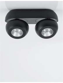 Aplica cu 2 spoturi LED directionabile Gon negru NVL-9105102