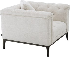 Fotoliu design LUX cu aspect Chesterfield Cesare, lyssa off-white