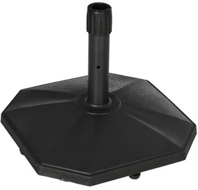 Outsunny Suport de umbrela baza de umbrela din polietilena pentru suport Ø 32, 34 si 38 mm - 46 x 46 x 39 cm negru | Aosom Romania