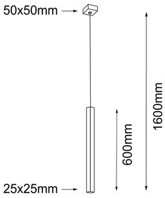 Lustră pe cablu AOMORI 1xG9/10W/230V Shilo 7986