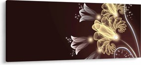 Tablou - Flori strălucitoare (120x50 cm)