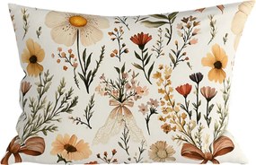 Husa de perna din policoton FLORAL RIBBON POLY 50x70 cm, crem