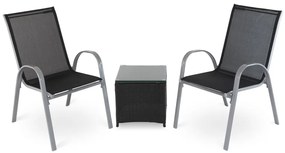 Set balcon gradina Celio - 2 locuri, negru
