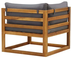 Canapele de colt modulare cu perne, 2 buc., gri inchis 1, Morke gra, Canapea de colt (2 buc.)