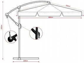 Umbrelă LED Rona M (bej). 1096256