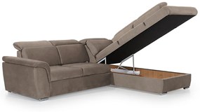 Canapea de colț cu funcție de dormit Milanos L II Dreapta - maro Vena 14
