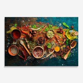 Panou Sticla Bucatarie, 60x80cm, Protectie aragaz, Antistropi, Termorezistent, Alimente, Condimente, Seasonings Mix