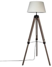 Lampă de podea reglabilă Runo Atmosphera E27, bej-maro, D46x145 cm