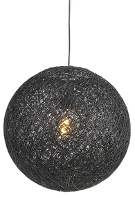 Lampă suspendată neagră 45 cm - Corda
