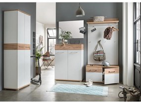 Pantofar alb cu sertar cu aspect de lemn de stejar Topix – Germania