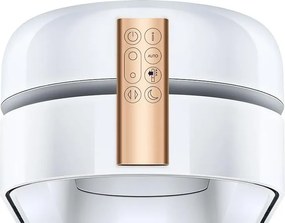 Purificator si racitor de aer Dyson PC2 De-NOx TP12 Wh/Gd, 40W, 40 m², 10 viteze, Oscilatie, HEPA, MyDyson™, Wi-Fi, LCD, Control vocal, Mod automat, Alb/Auriu