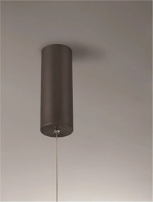 Lustra LED circulara ELOWEN 60cm, maro
