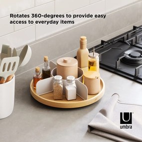 Organizator de baie în culoare naturală din lemn Bellwood – Umbra